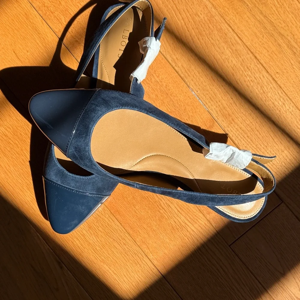 Talbots Blue Flats Classic Loafers - Picture 1 of 2